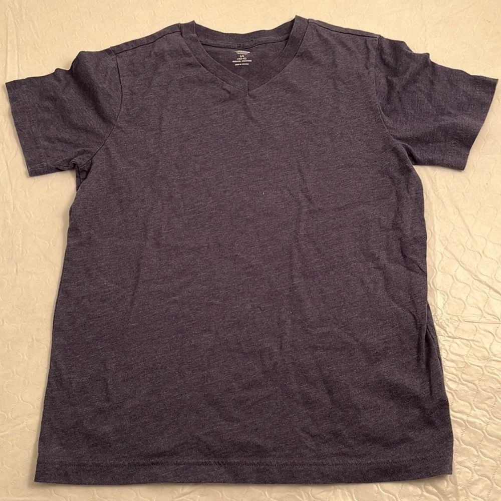 Old Navy super soft navy heather v-neck short sleeve t-shirt L = 10-12